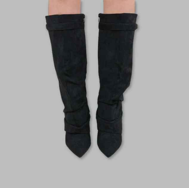 Verona Luxe Boots weiches Wildleder - Schwarz