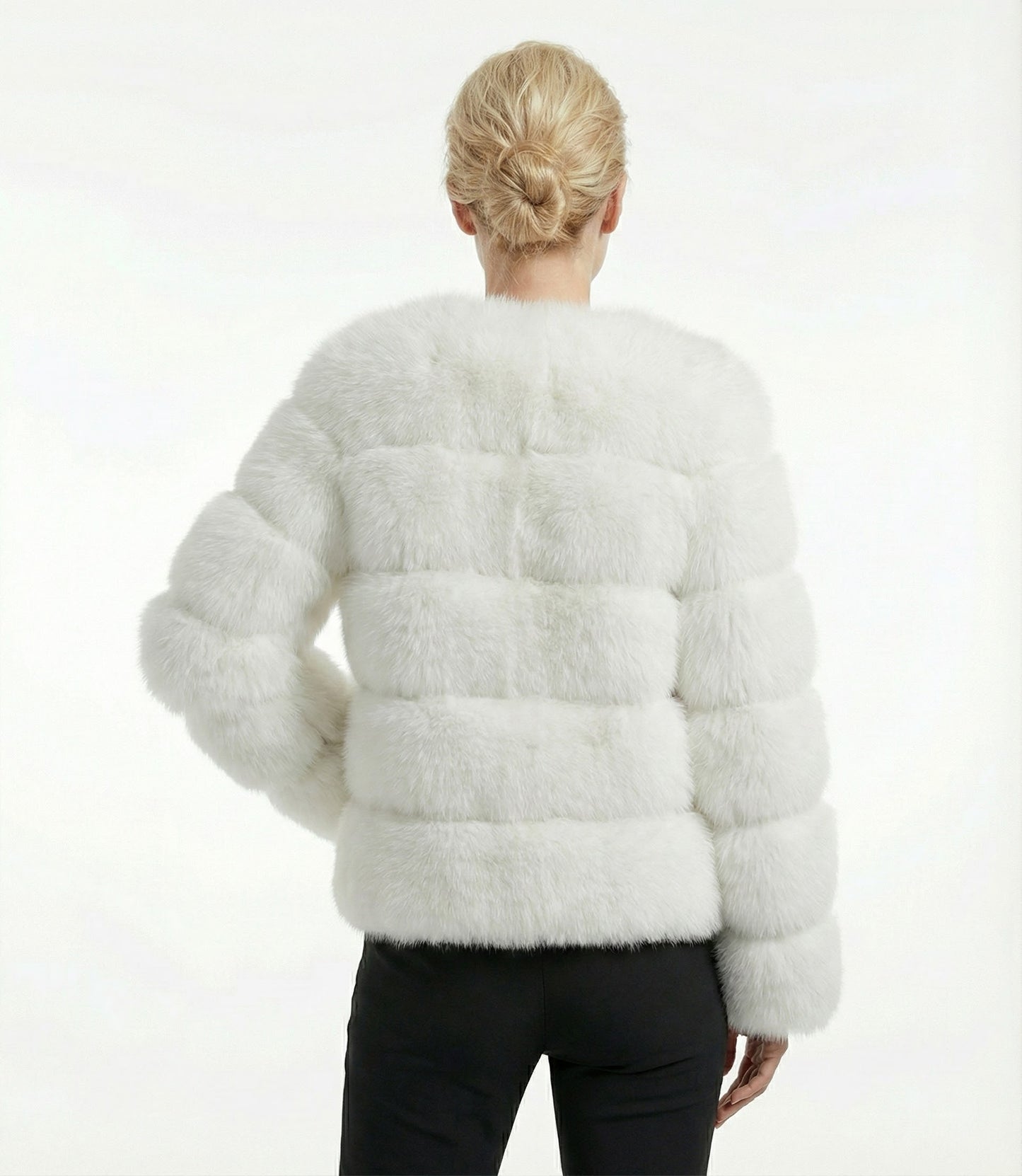 Eleganter Faux-Fur Mantel