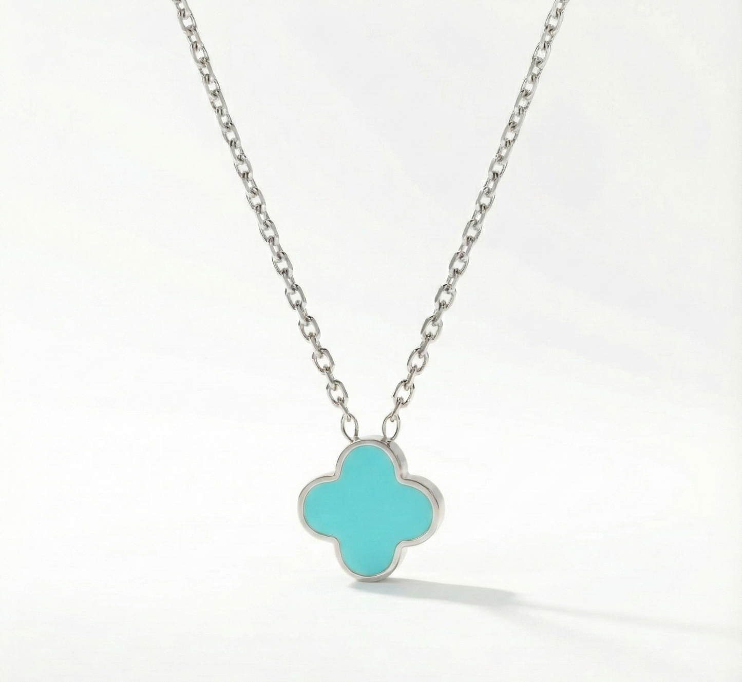 Türkise Kleeblatt Kette