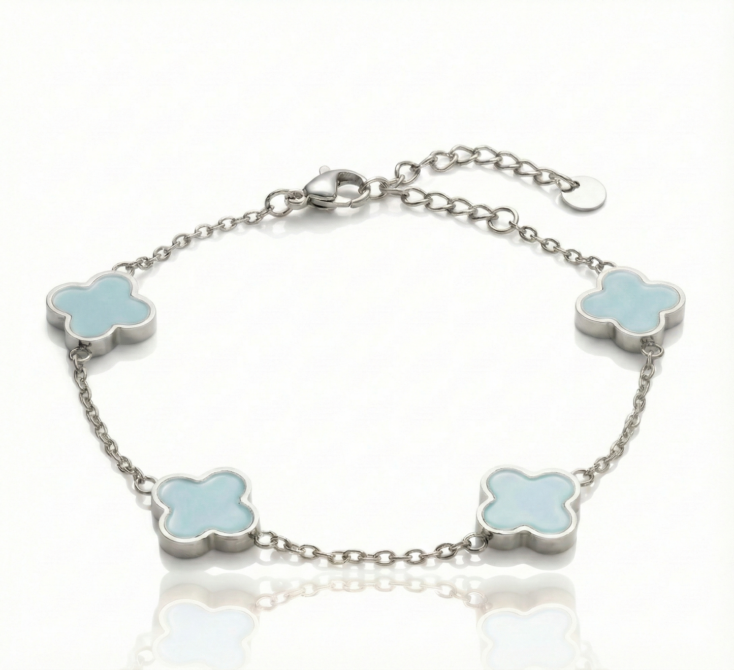 Kleeblatt-Armband Baby Blau