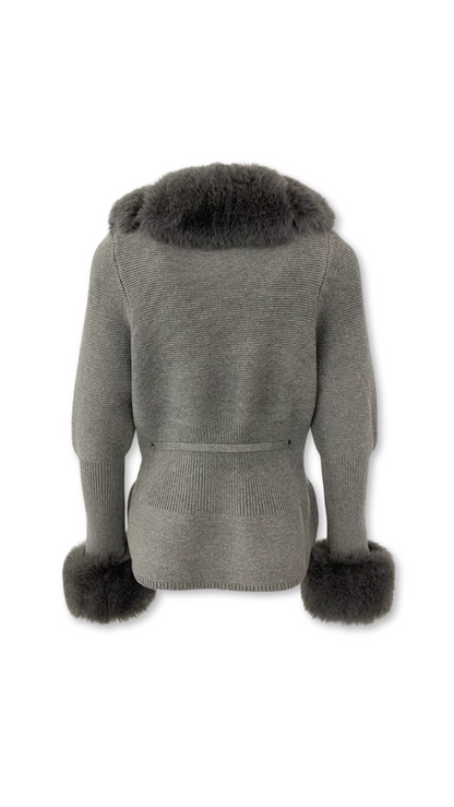 Winter-Couture Strickjacke