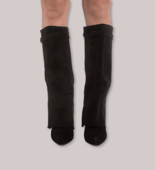 Verona Luxe Boots festes Wildleder - Schwarz