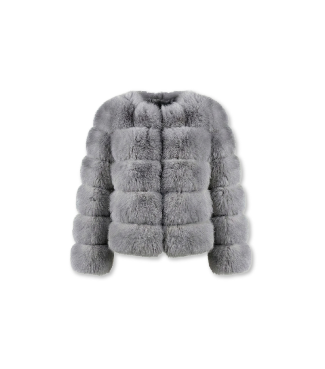 Eleganter Faux-Fur Mantel