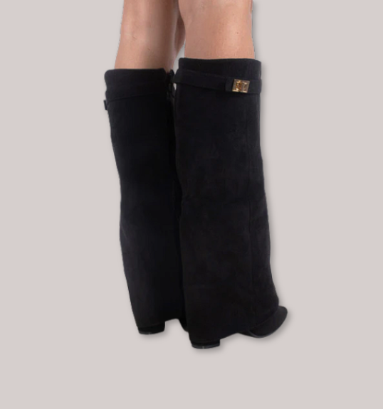 Verona Luxe Boots festes Wildleder - Schwarz