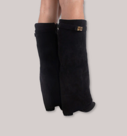 Verona Luxe Boots festes Wildleder - Schwarz