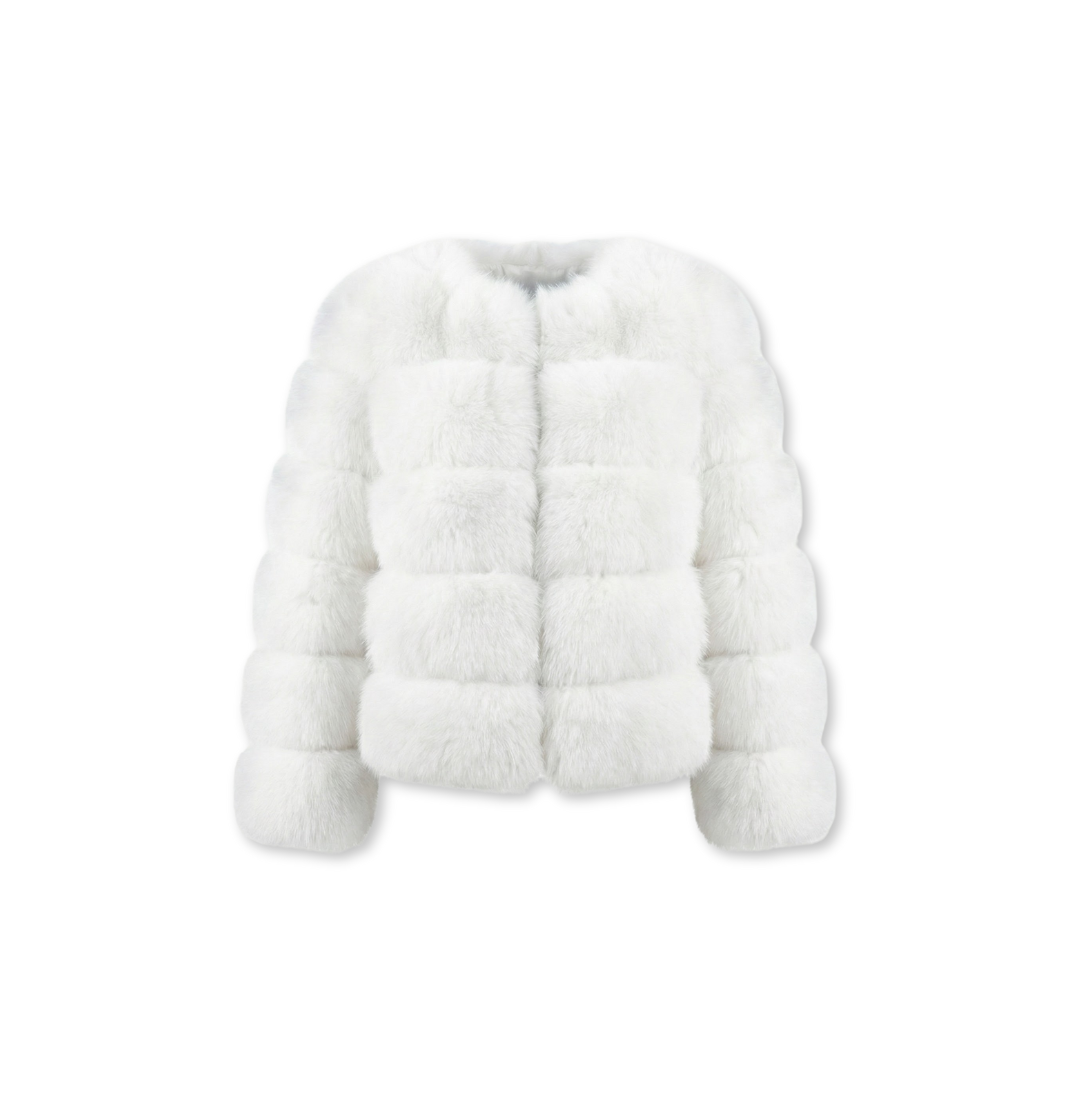 Eleganter Faux-Fur Mantel