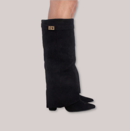 Verona Luxe Boots festes Wildleder - Schwarz