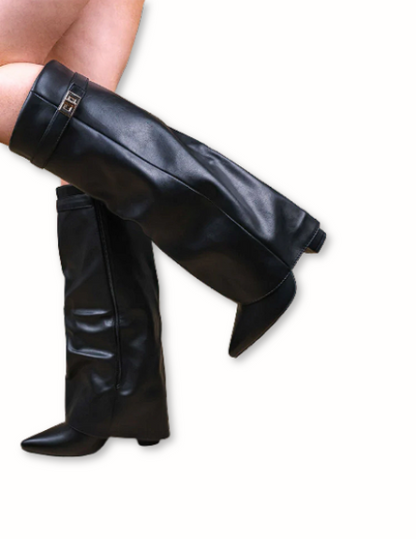 Verona Luxe Boots Kunstleder - Schwarz