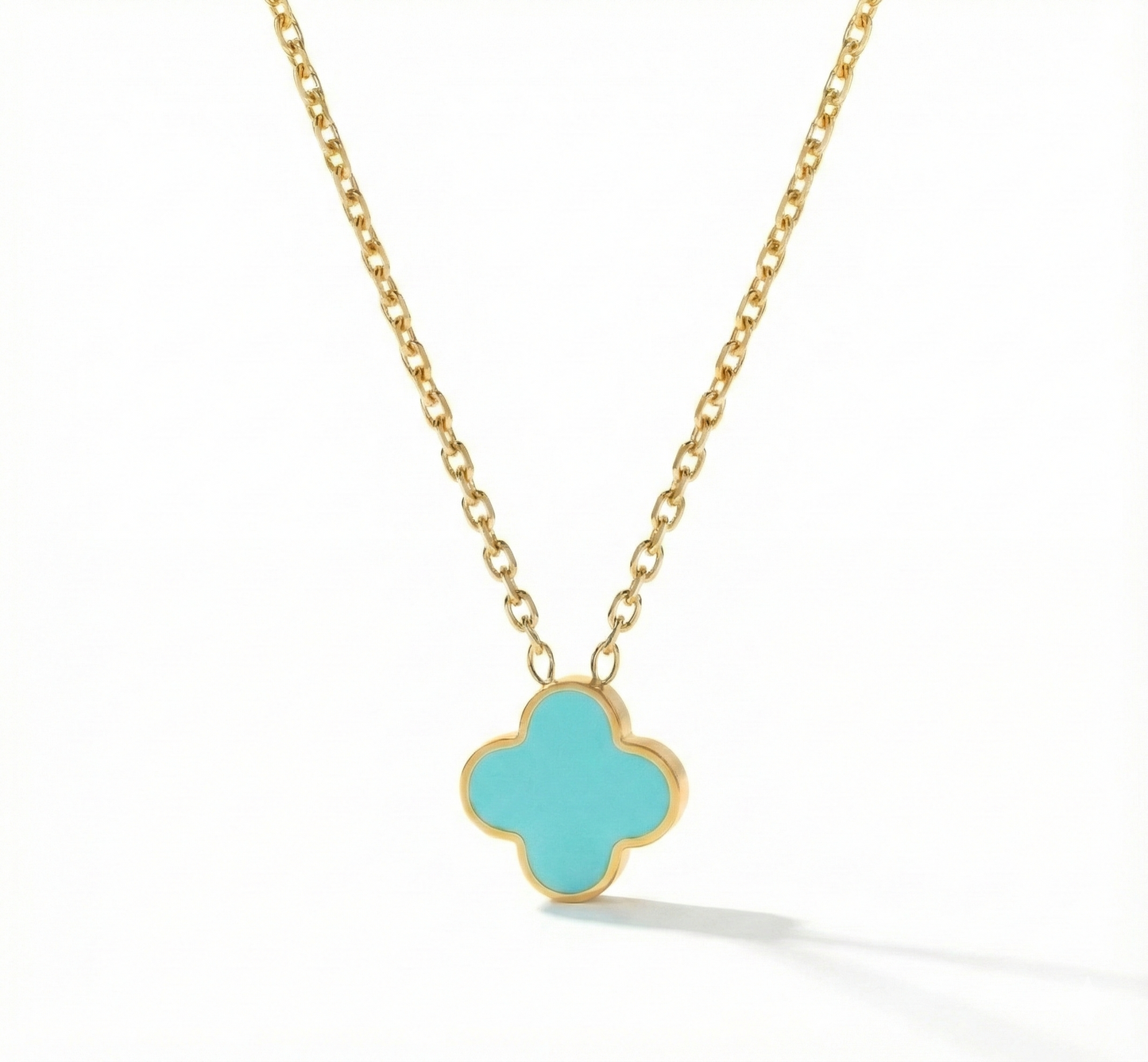 Türkise Kleeblatt Kette