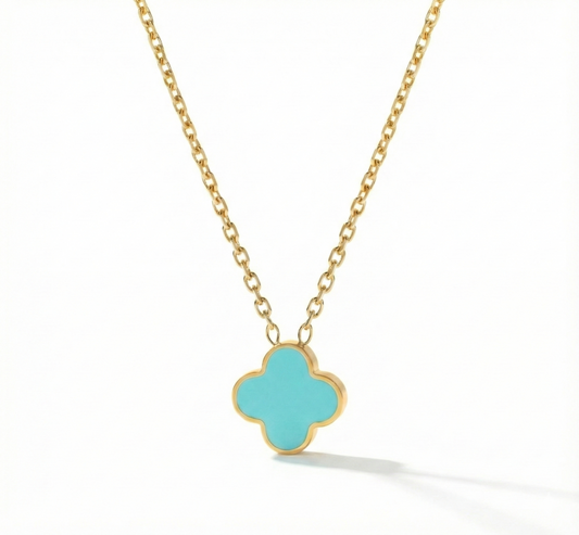 Türkise Kleeblatt Kette