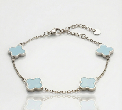 Kleeblatt-Armband Türkis