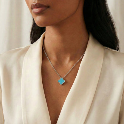 Baby Blaue Kleeblatt Kette