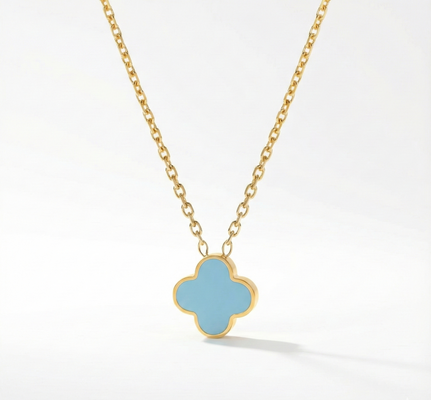 Baby Blaue Kleeblatt Kette