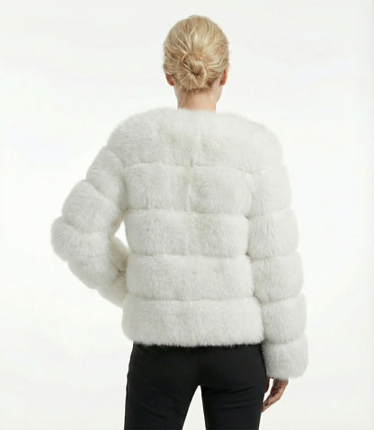 Eleganter Faux-Fur Mantel