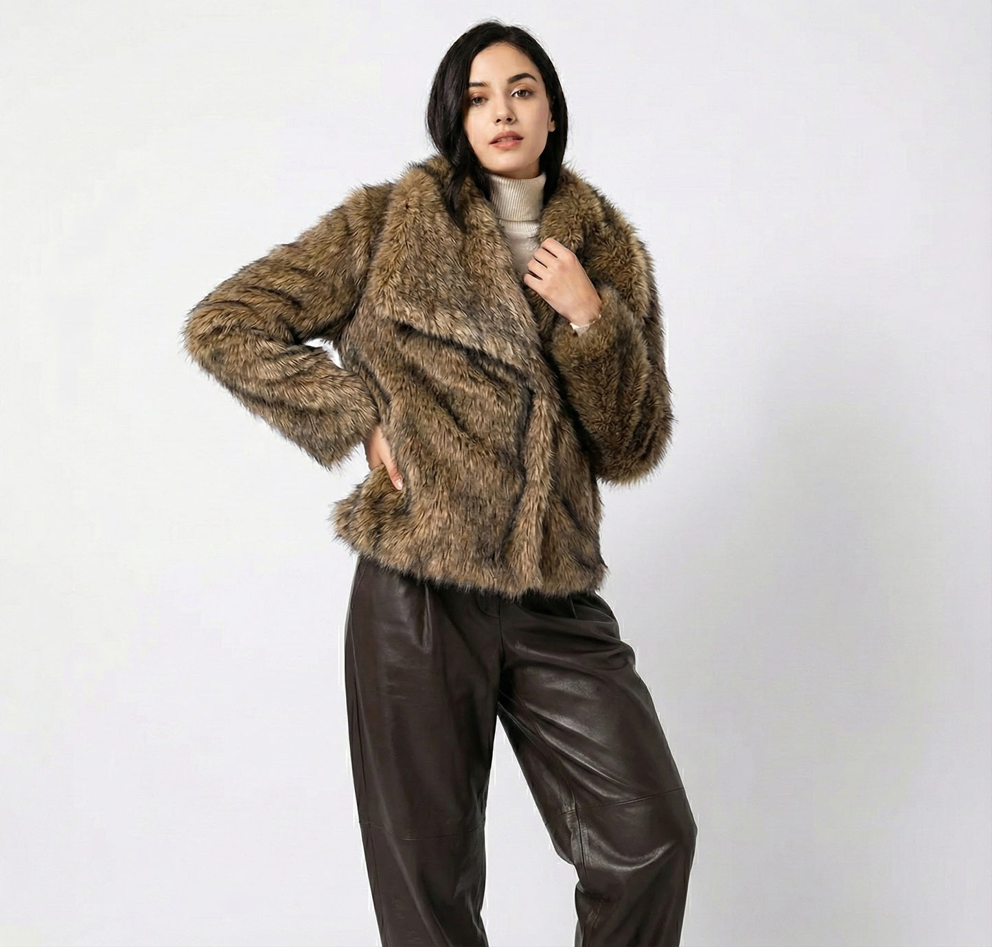Weiche Faux Fur Jacke