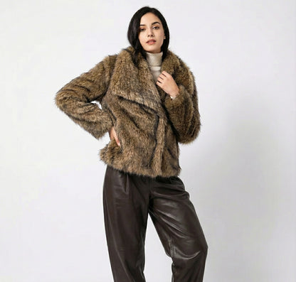 Weiche Faux Fur Jacke