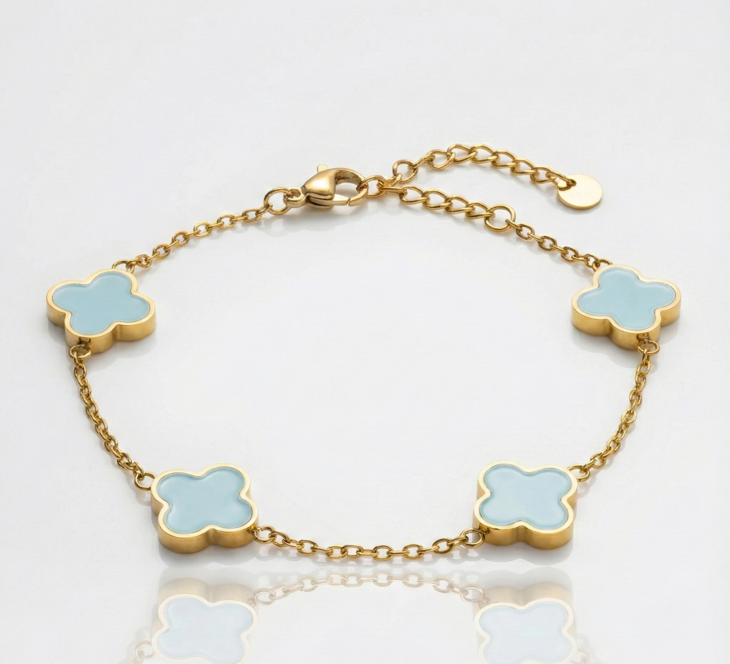 Kleeblatt-Armband Türkis