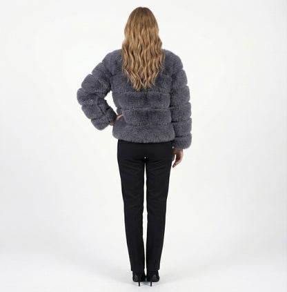 Eleganter Faux-Fur Mantel