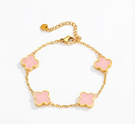 Kleeblatt Armband Rosé Gold