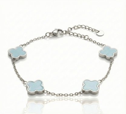 Kleeblatt-Armband Baby Blau