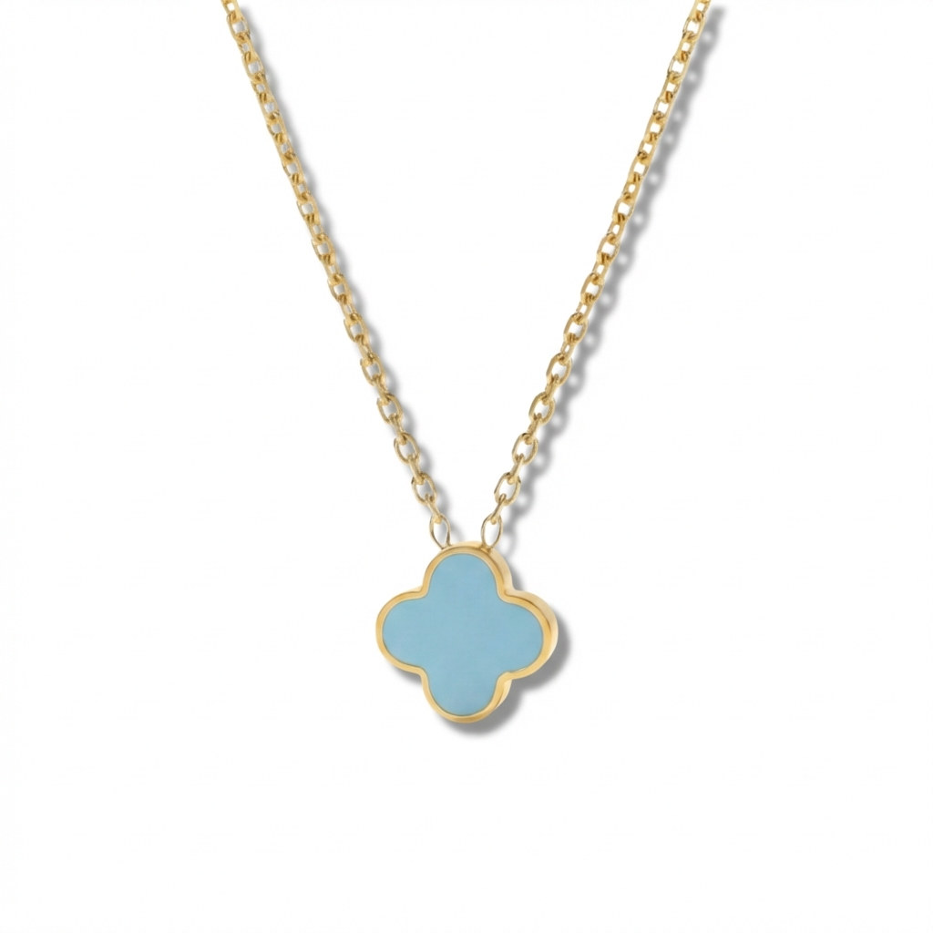 Baby Blaue Kleeblatt Kette