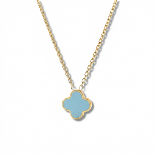 Baby Blaue Kleeblatt Kette