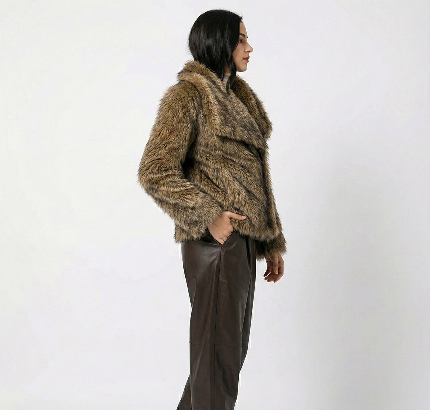 Weiche Faux Fur Jacke