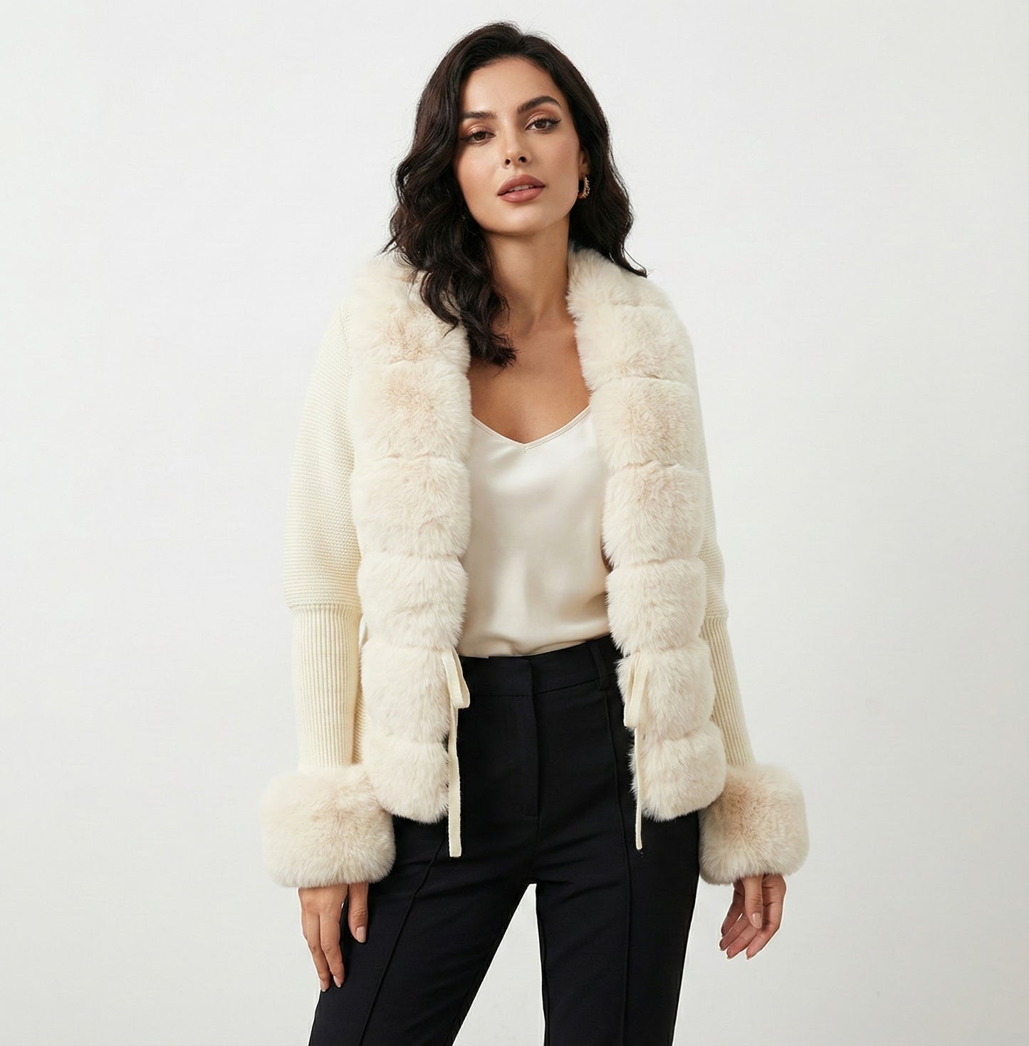 Winter-Couture Strickjacke