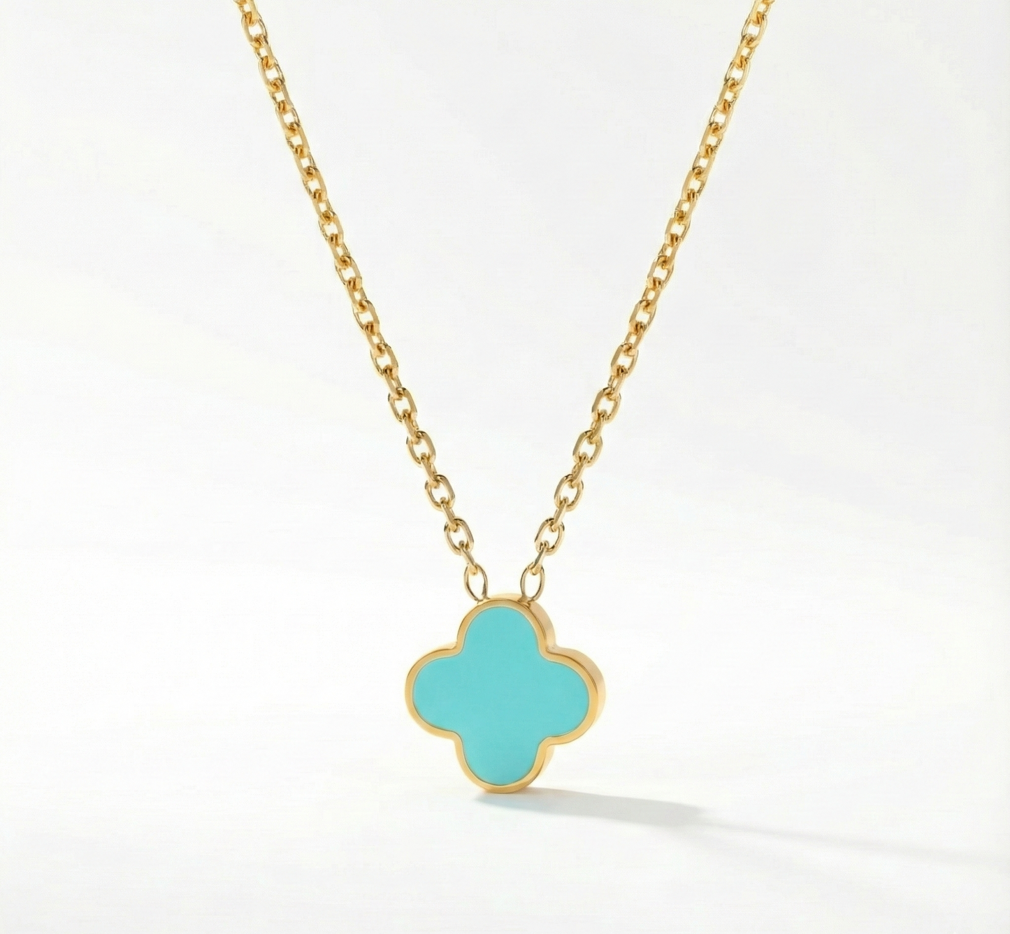 Türkise Kleeblatt Kette