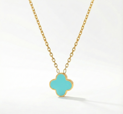 Türkise Kleeblatt Kette
