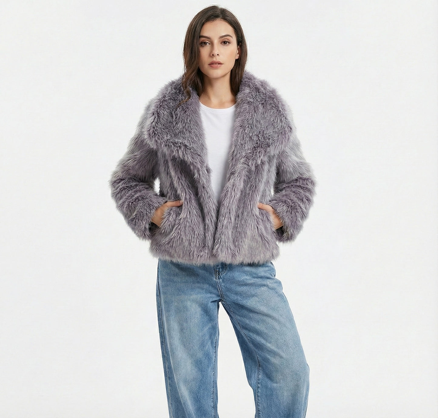 Weiche Faux Fur Jacke