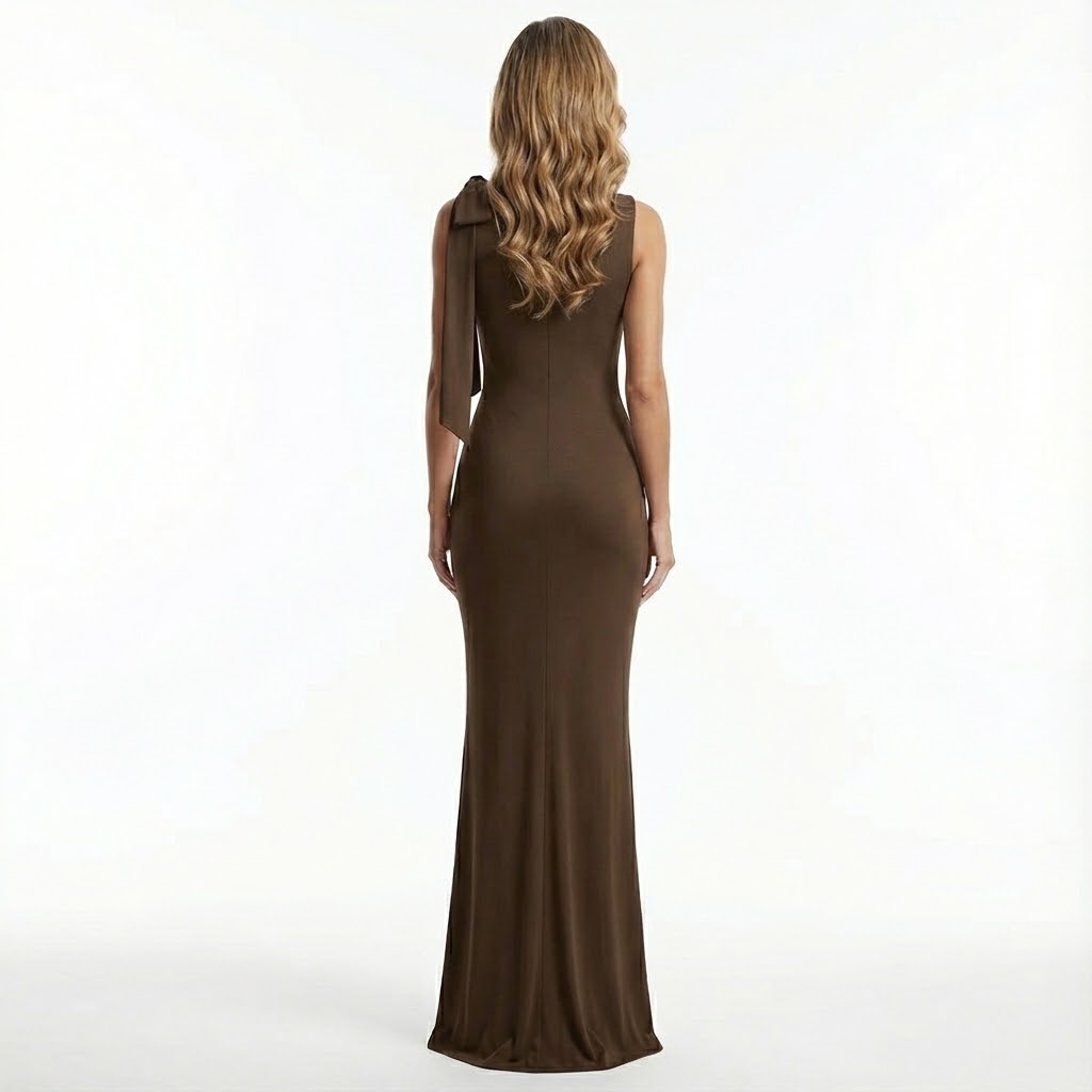 Aurelia Satin-Maxikleid