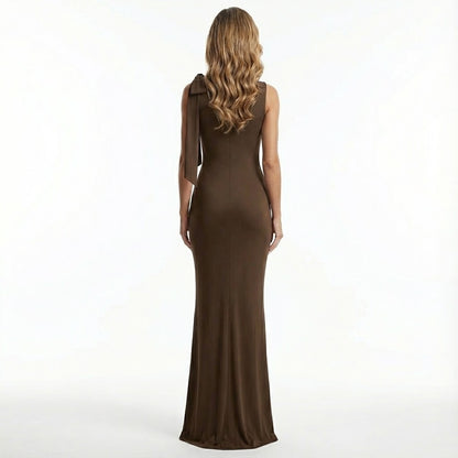 Aurelia Satin-Maxikleid