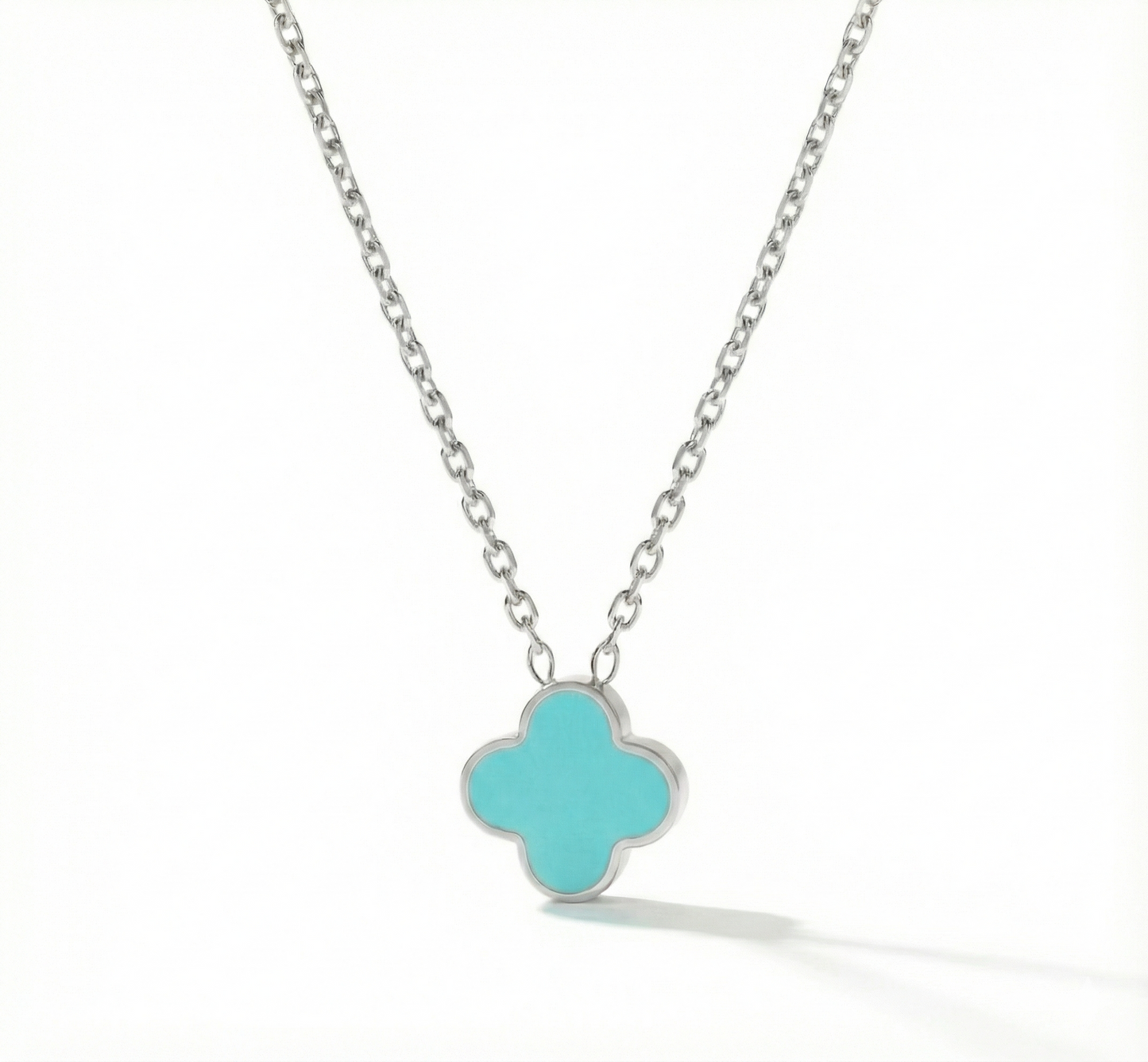 Türkise Kleeblatt Kette
