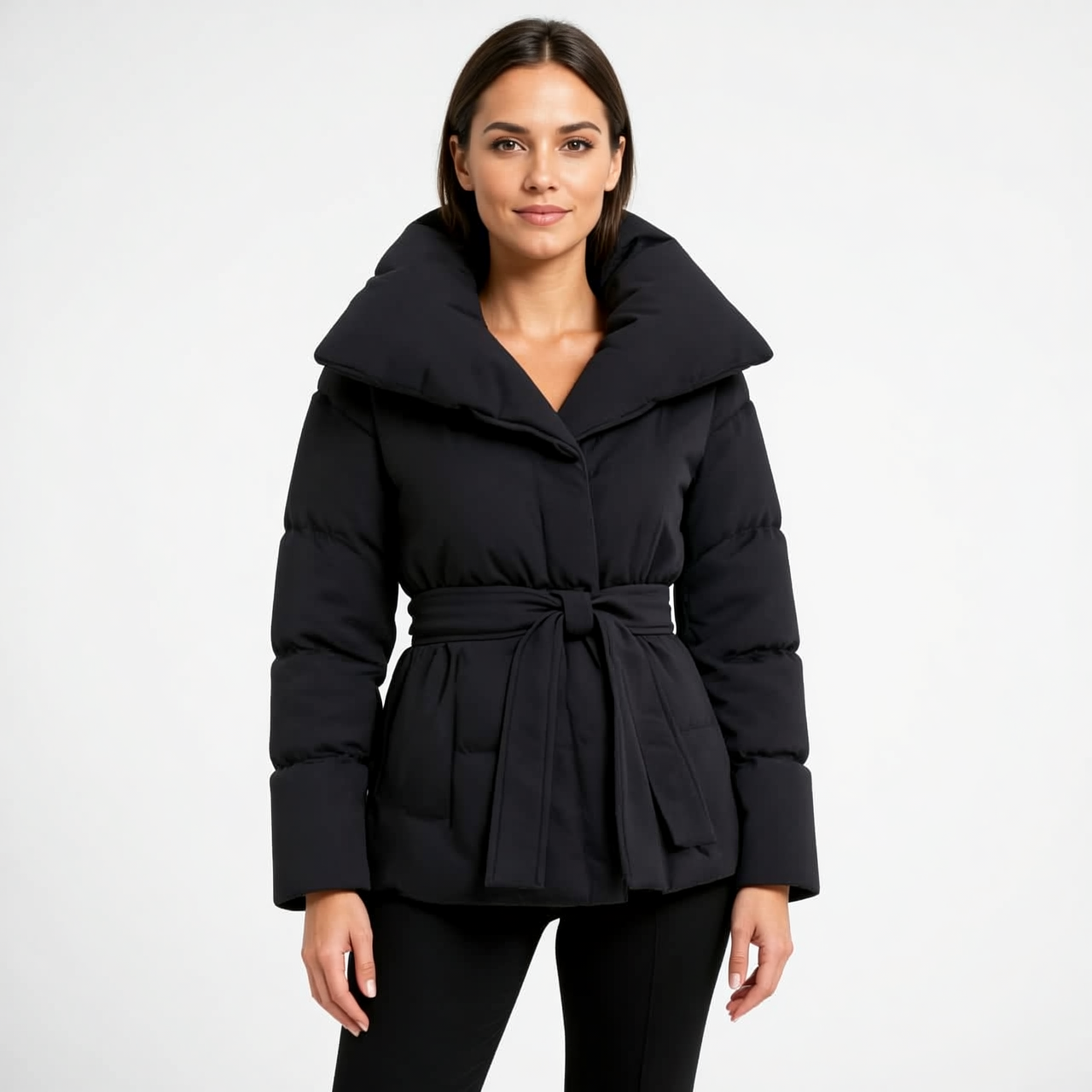 Steppjacke mit Gürtel