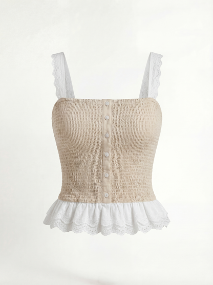 Smock-Top Beige
