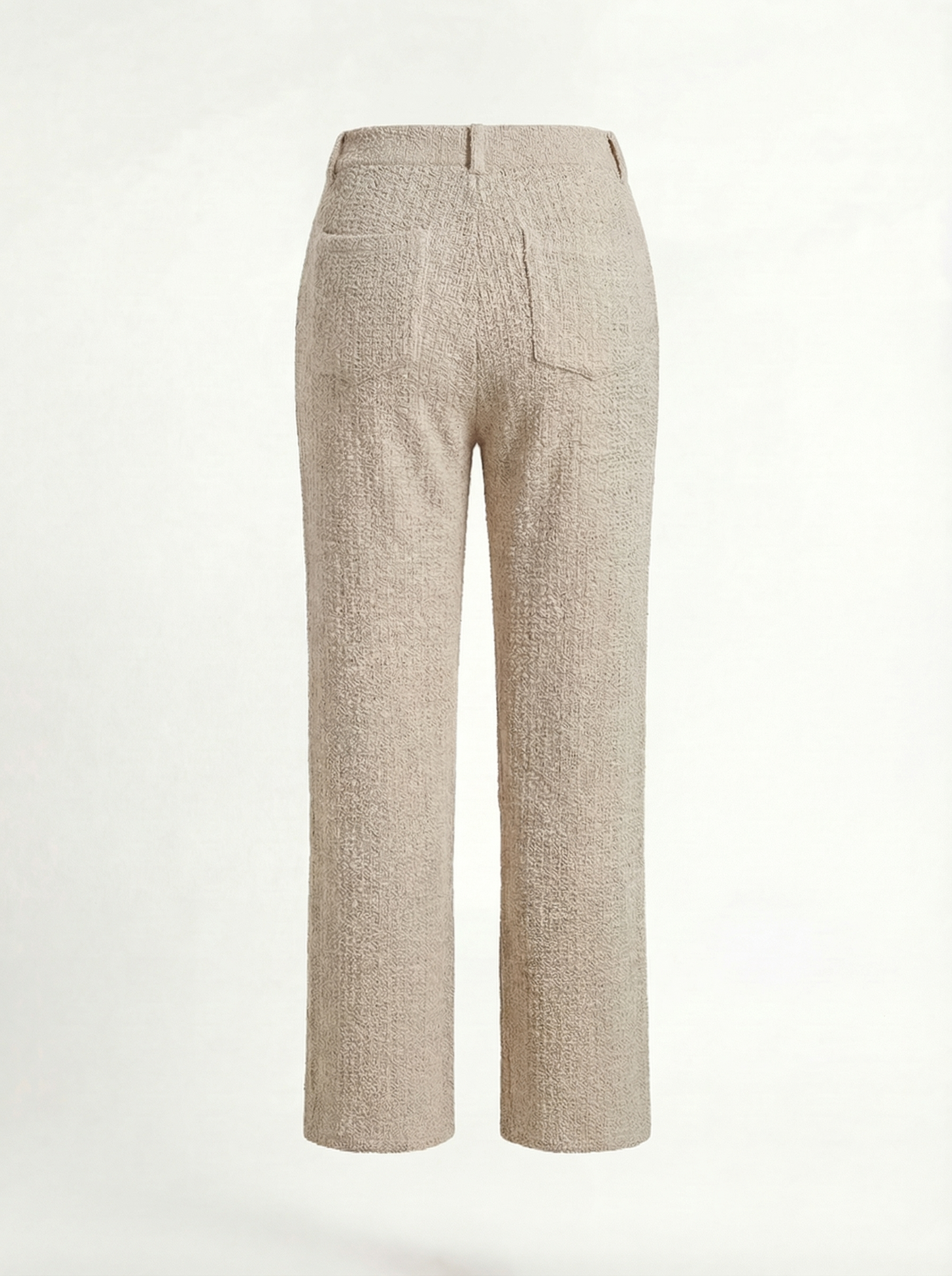 Weite Strickhose Beige