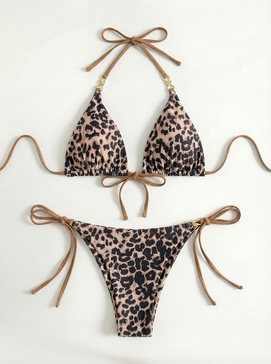 Golden Leopard Bikini-Set