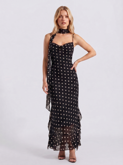 CYLIA I Chiffon Polka