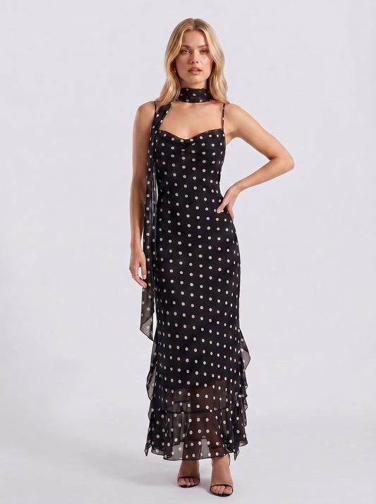 CYLIA I Chiffon Polka