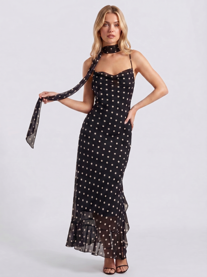 CYLIA I Chiffon Polka