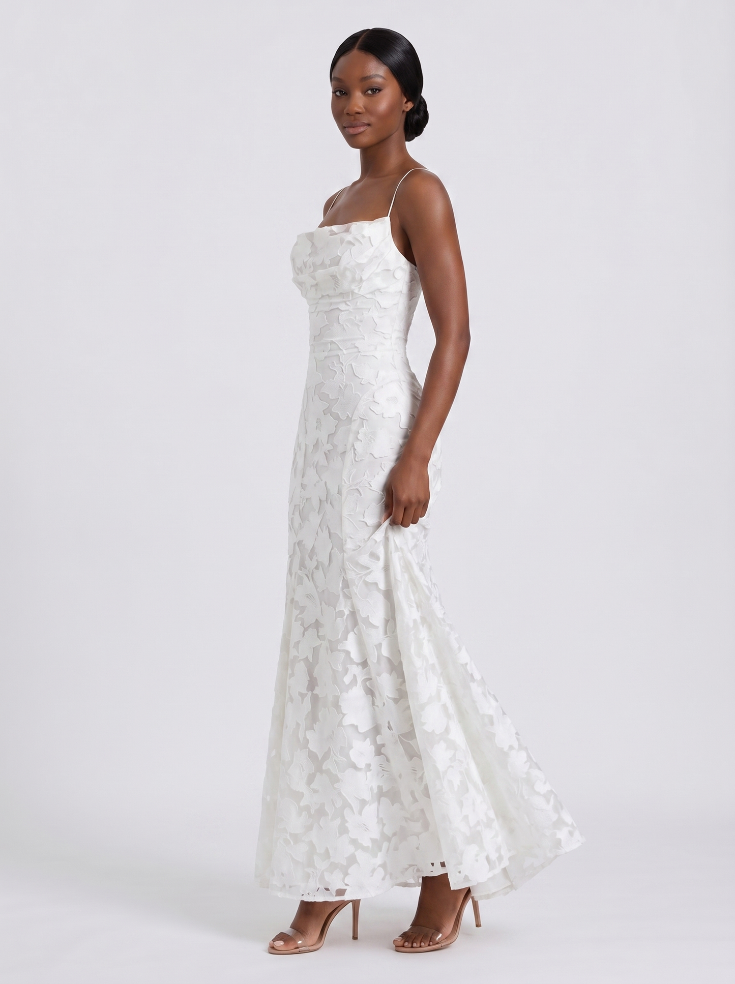 CYLIA I Cowl Lace Dress